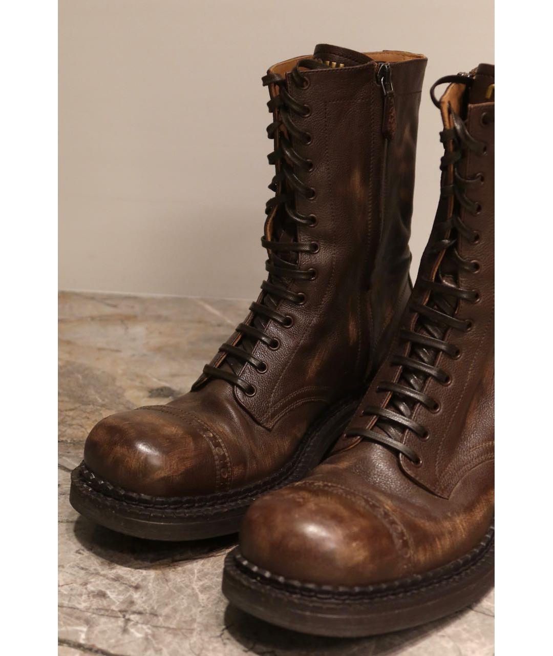 MIU MIU Коричневые кожаные ботинки, фото 2