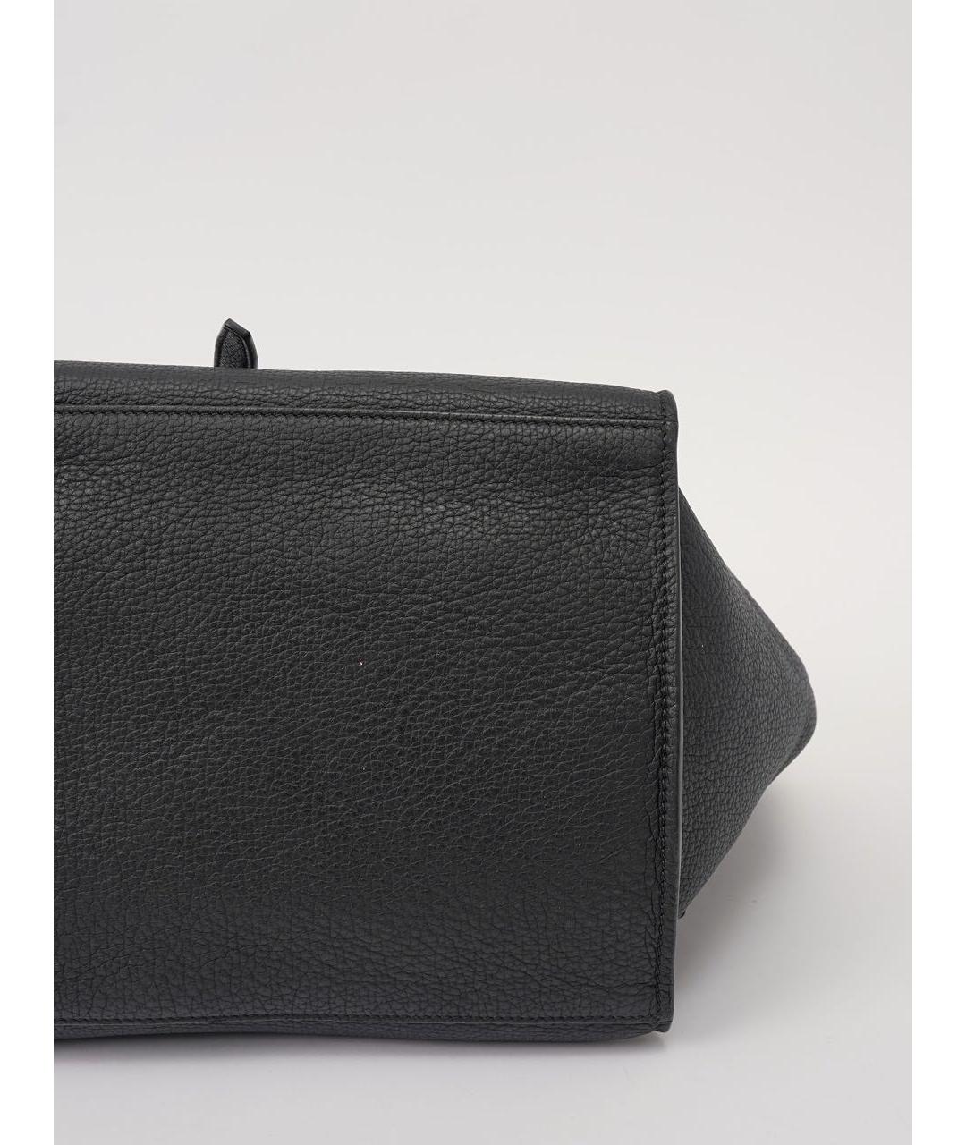 CELINE Черная кожаная сумка с короткими ручками, фото 7