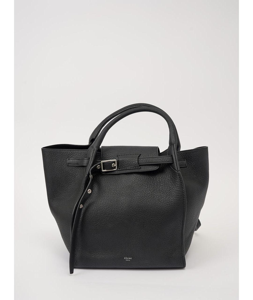 CELINE Черная кожаная сумка с короткими ручками, фото 9
