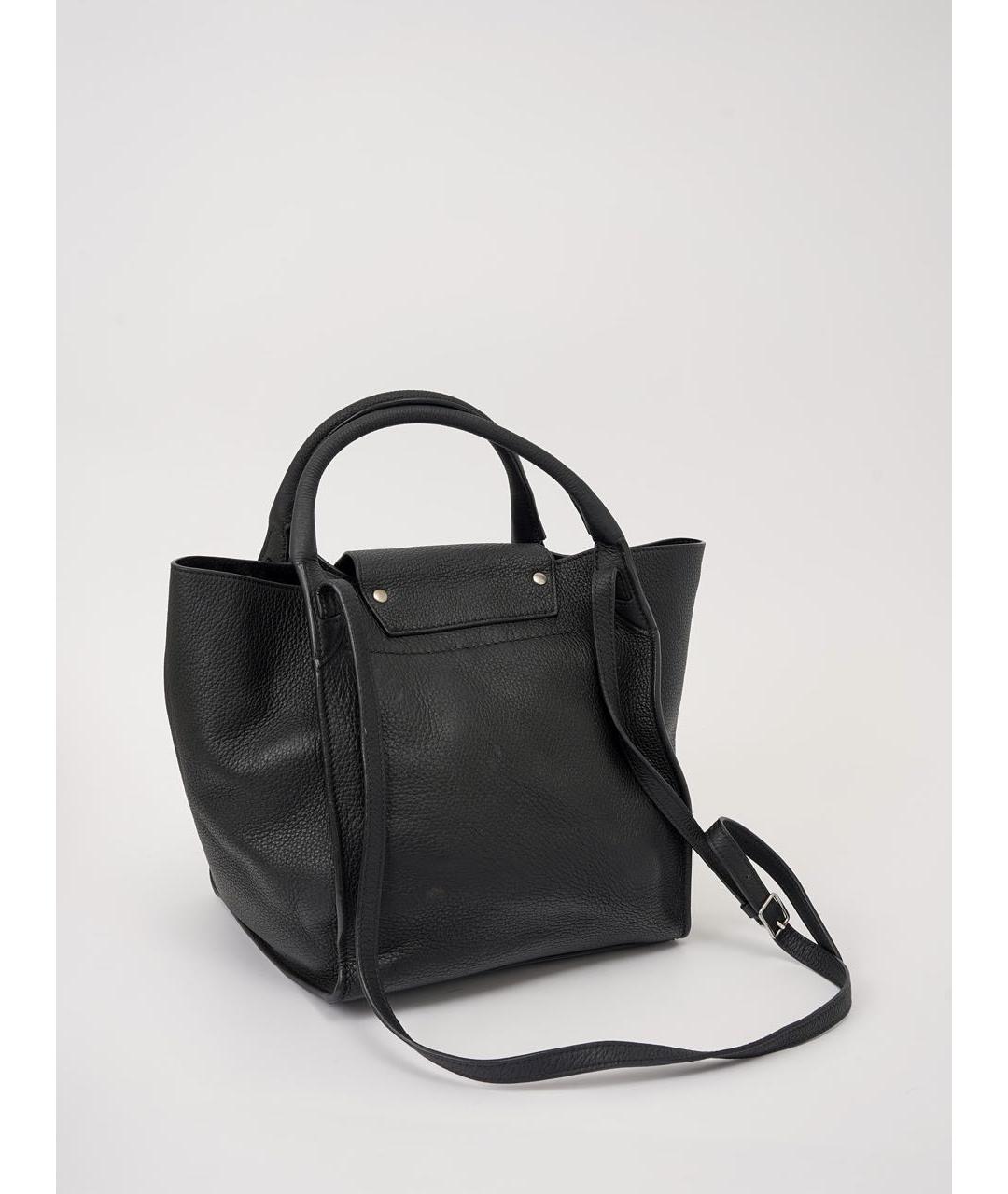 CELINE Черная кожаная сумка с короткими ручками, фото 3