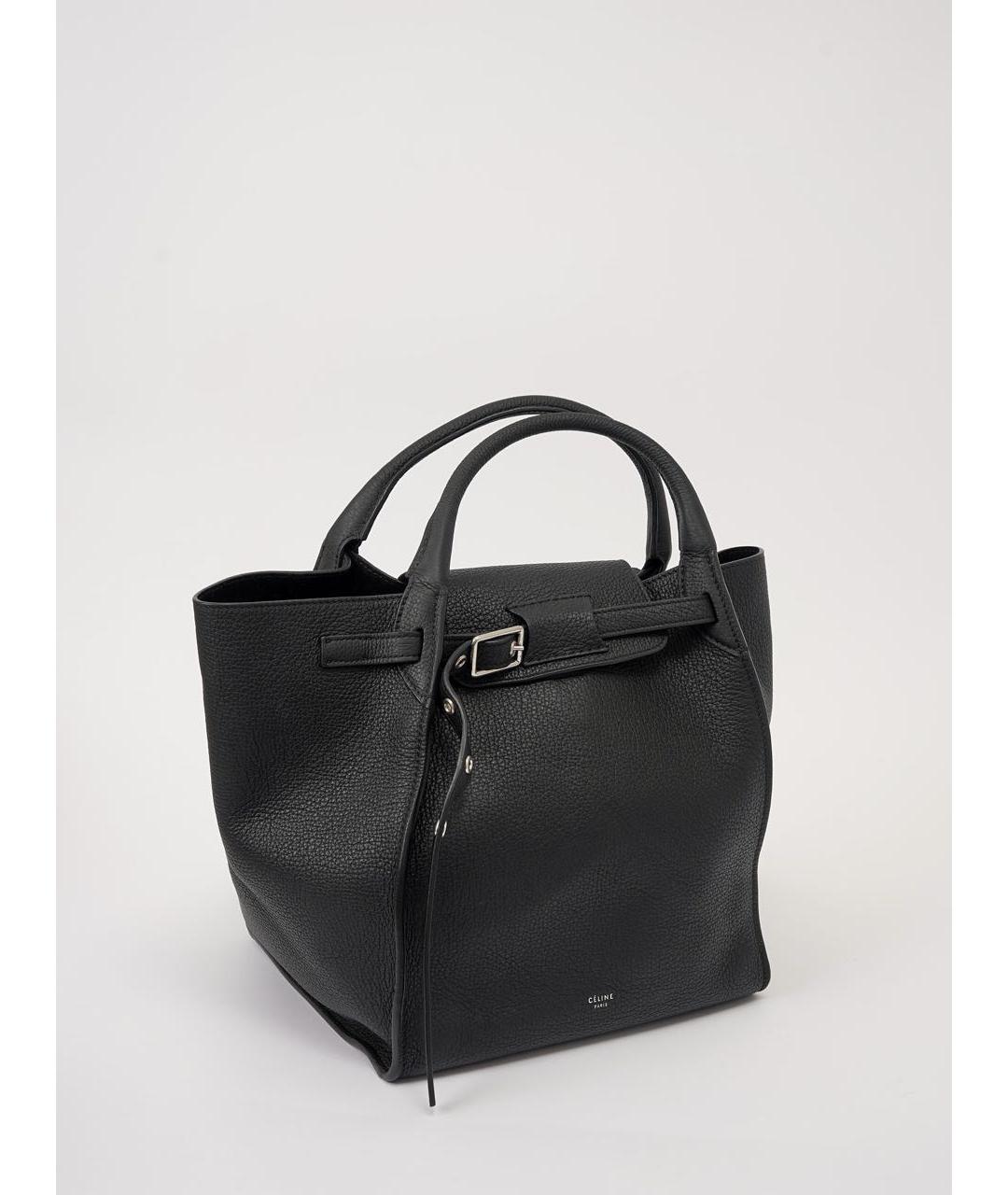 CELINE Черная кожаная сумка с короткими ручками, фото 2