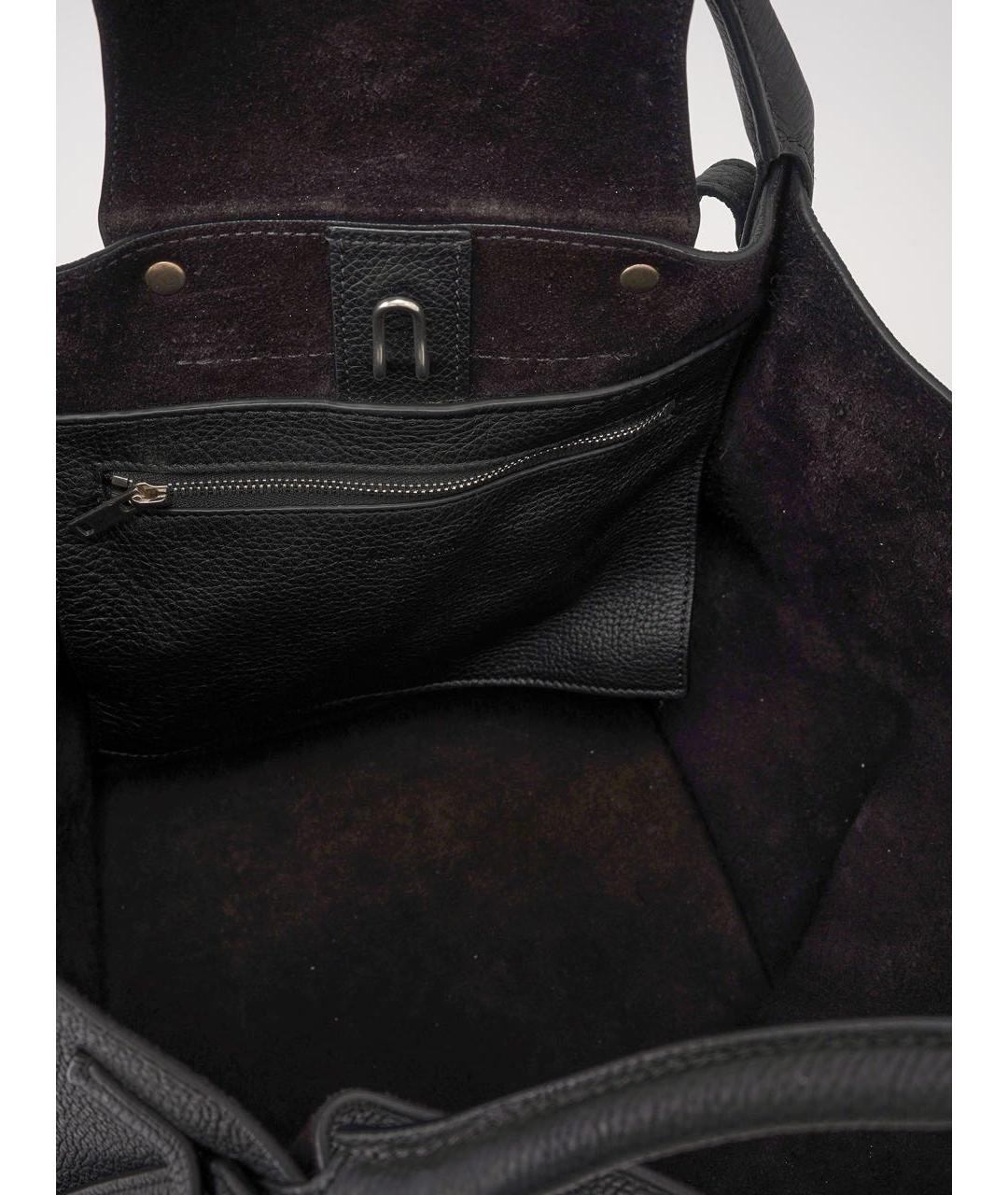 CELINE Черная кожаная сумка с короткими ручками, фото 8