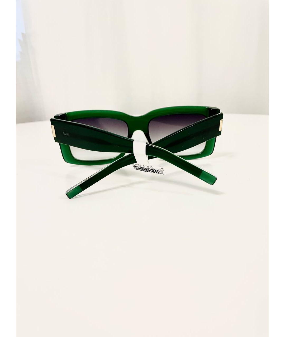 HUGO BOSS Зеленые пластиковые солнцезащитные очки, фото 4