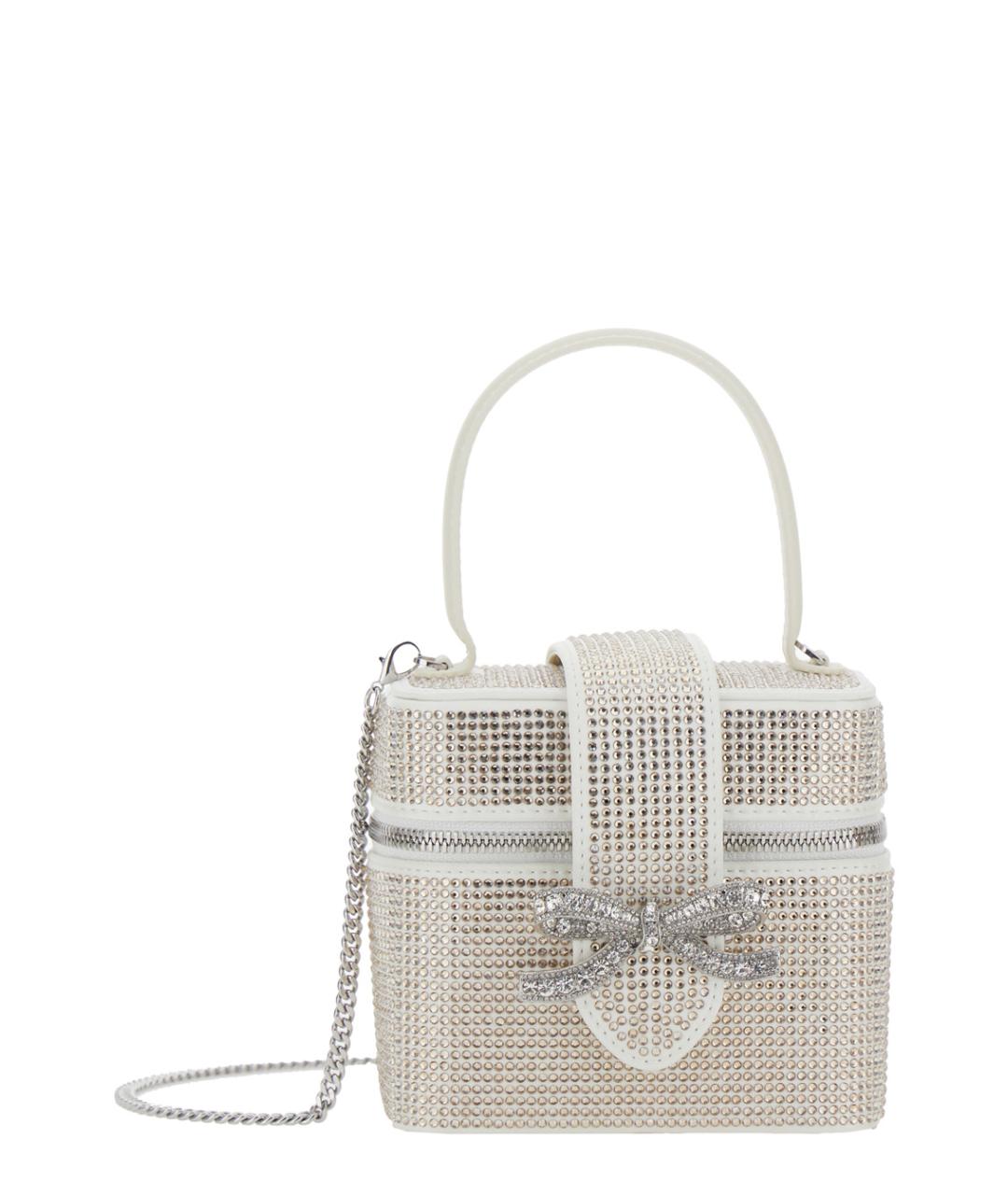 SELF-PORTRAIT Серебряная синтетическая сумка с короткими ручками, фото 1