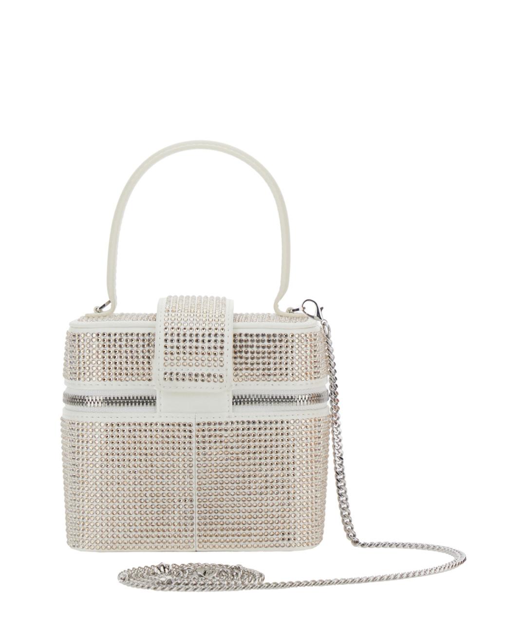 SELF-PORTRAIT Серебряная синтетическая сумка с короткими ручками, фото 2