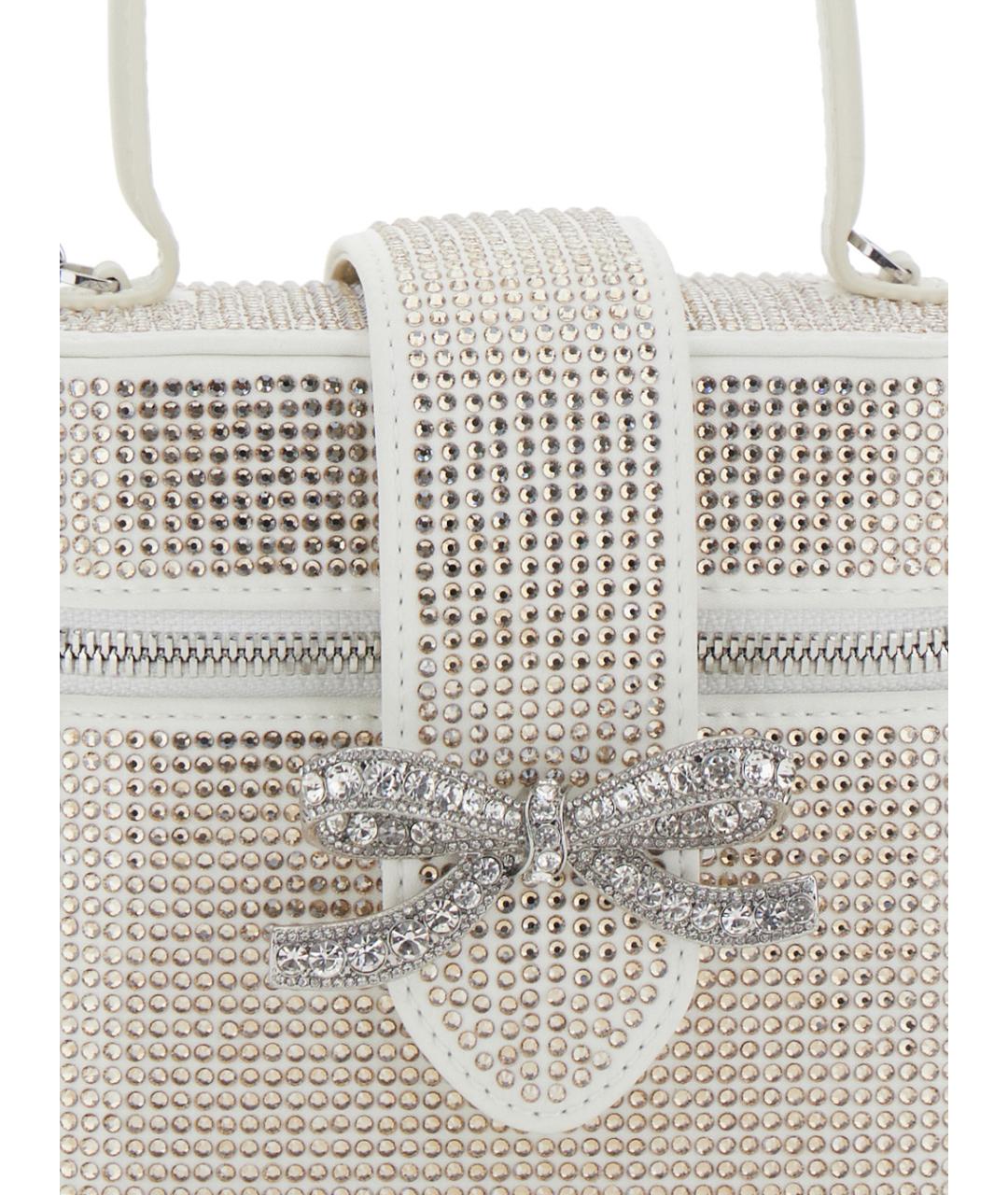 SELF-PORTRAIT Серебряная синтетическая сумка с короткими ручками, фото 3