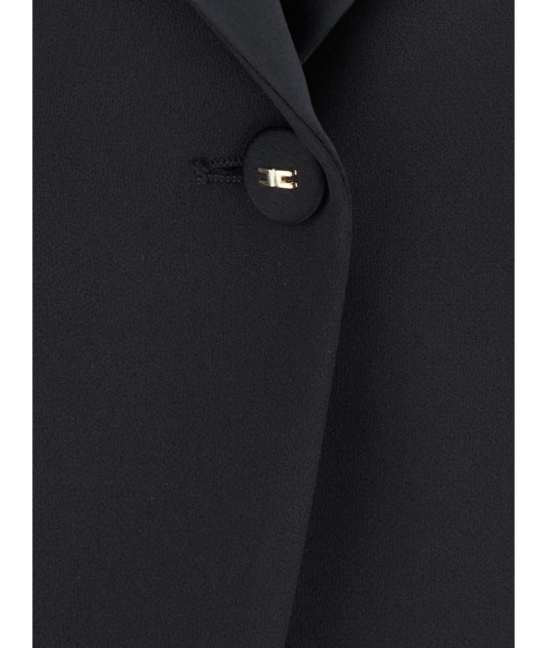 ELISABETTA FRANCHI Черный полиэстеровый жакет/пиджак, фото 3