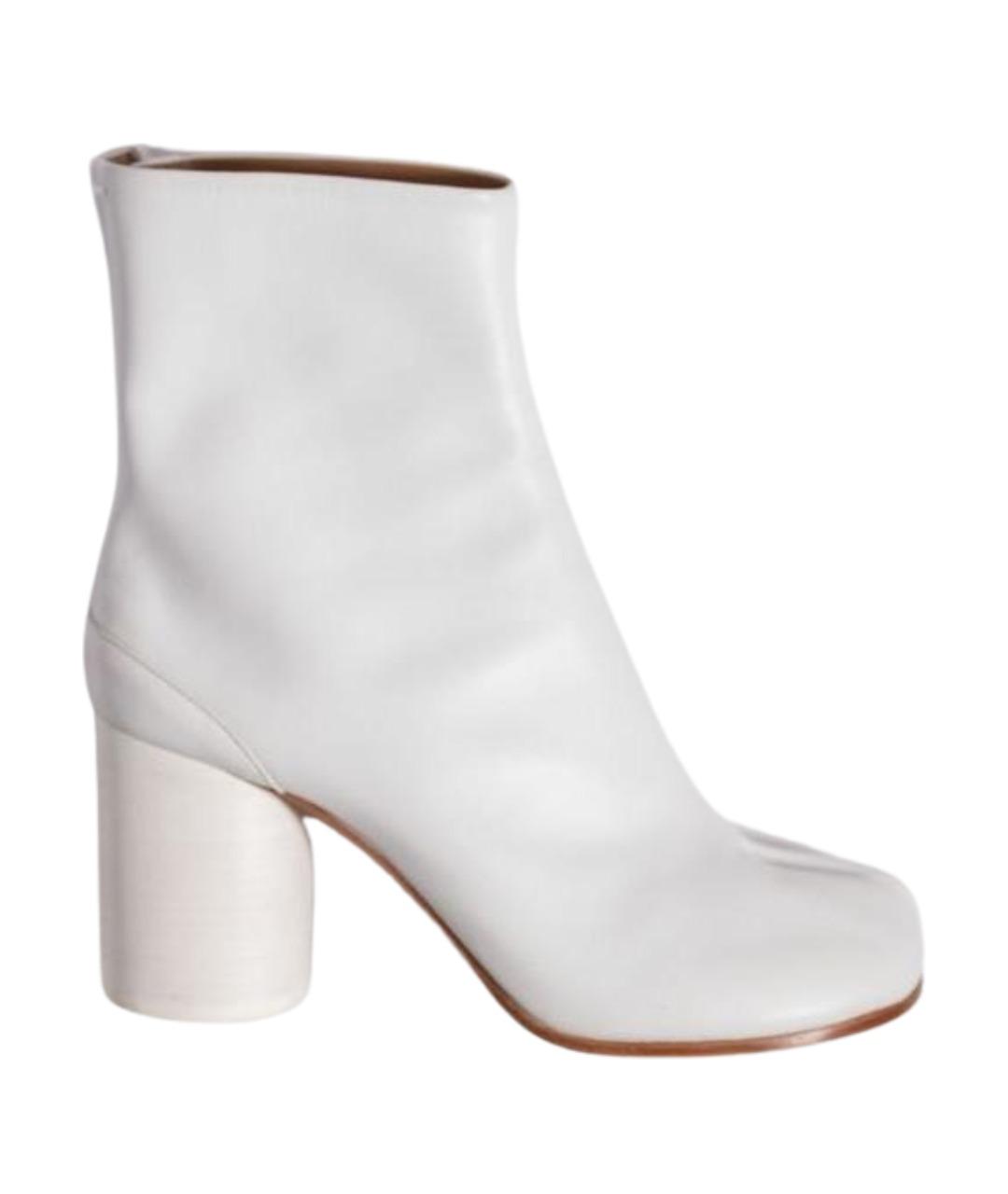 MAISON MARGIELA Белые кожаные ботинки, фото 1