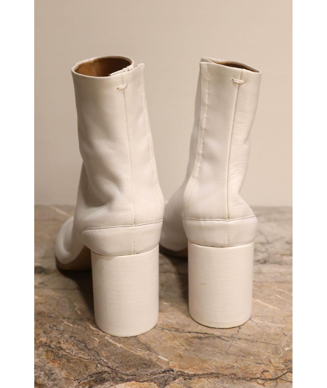 MAISON MARGIELA Белые кожаные ботинки, фото 4