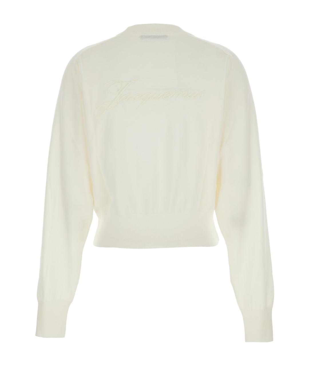 JACQUEMUS Белый шерстяной джемпер / свитер, фото 2