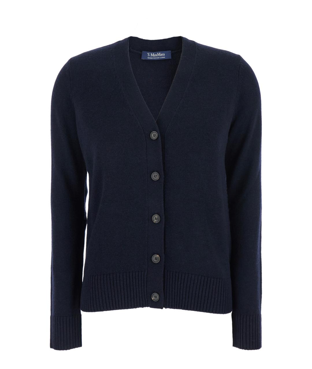 'S MAX MARA Синий шерстяной джемпер / свитер, фото 1