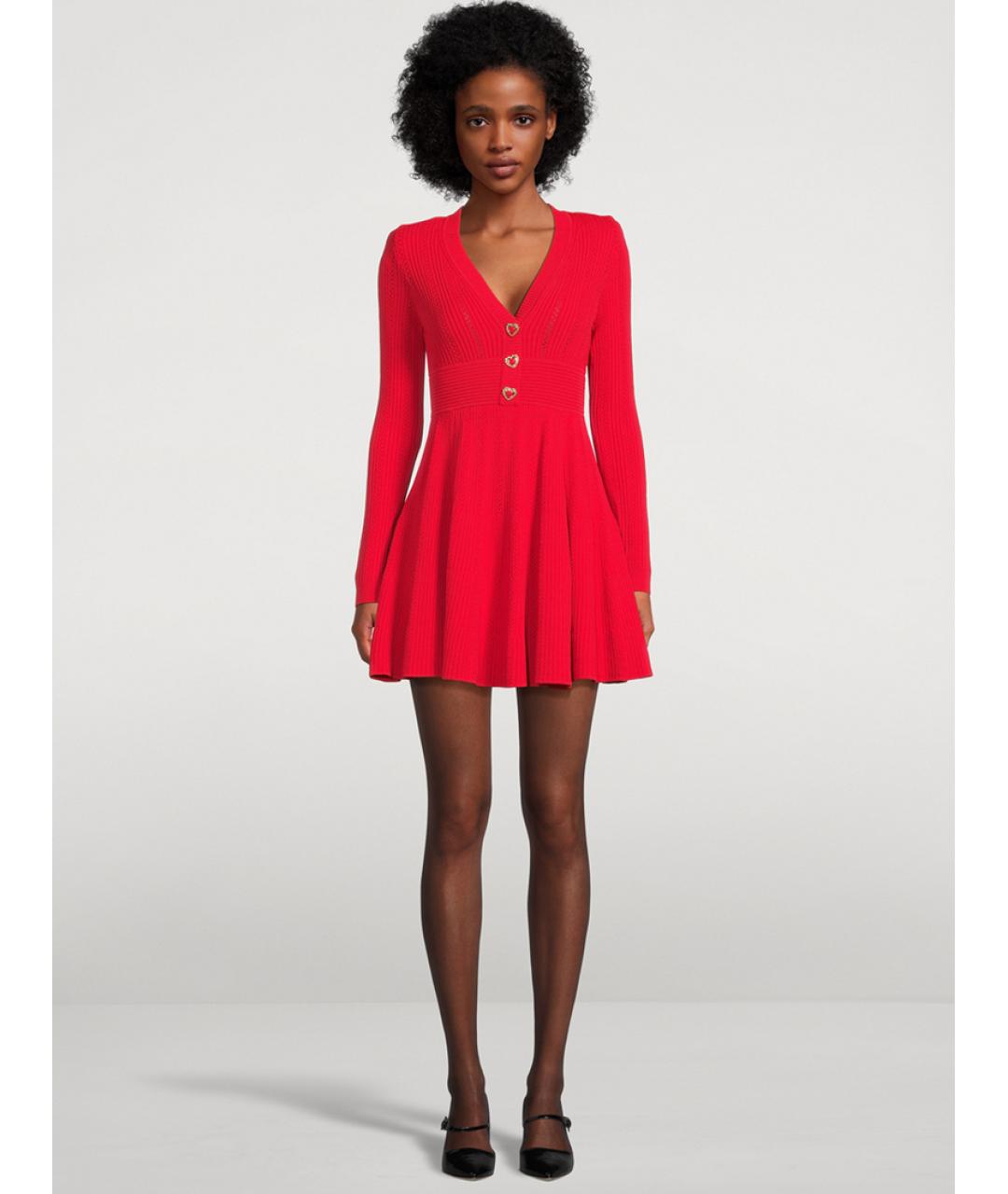 SELF-PORTRAIT Красное коктейльное платье, фото 5