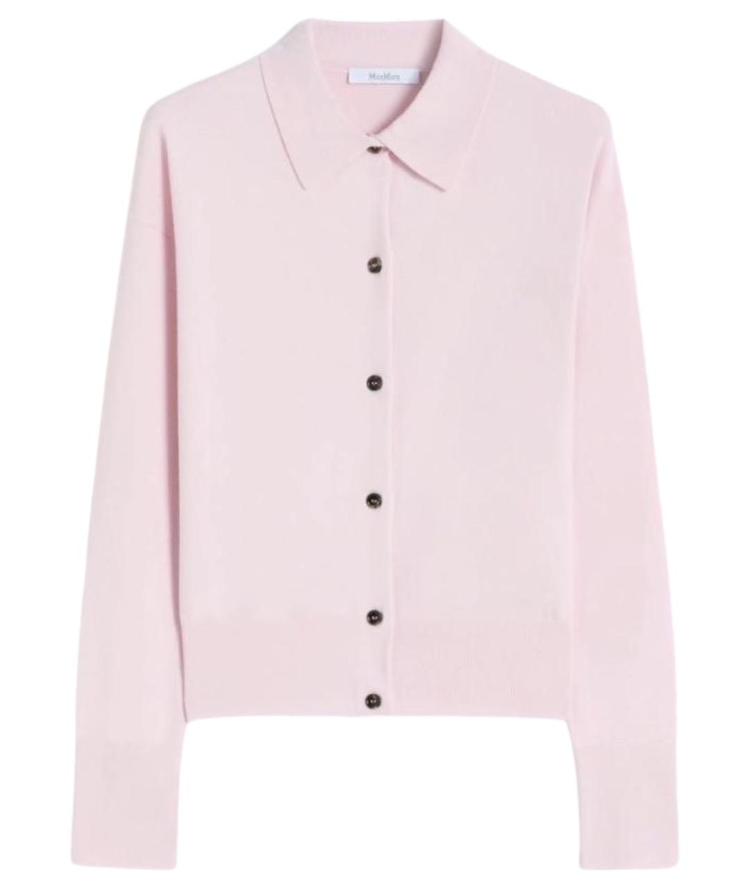 MAX MARA Розовый шерстяной кардиган, фото 1