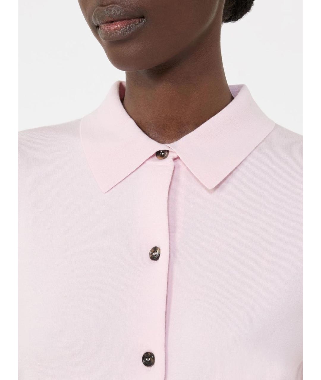 MAX MARA Розовый шерстяной кардиган, фото 5