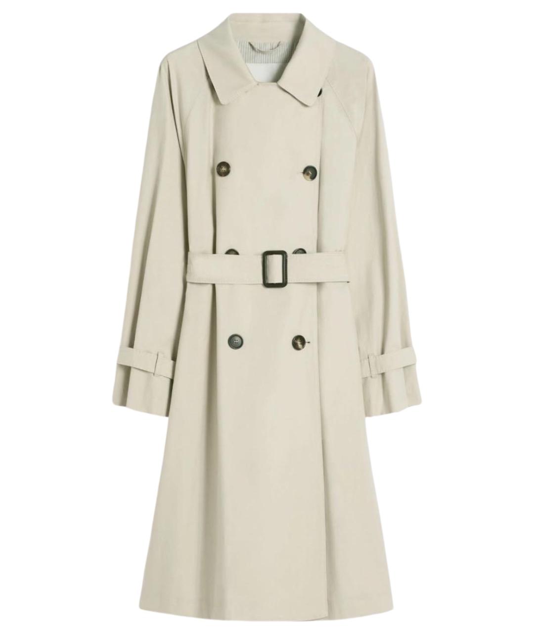 MAX MARA Бежевый хлопковый тренч/плащ, фото 1