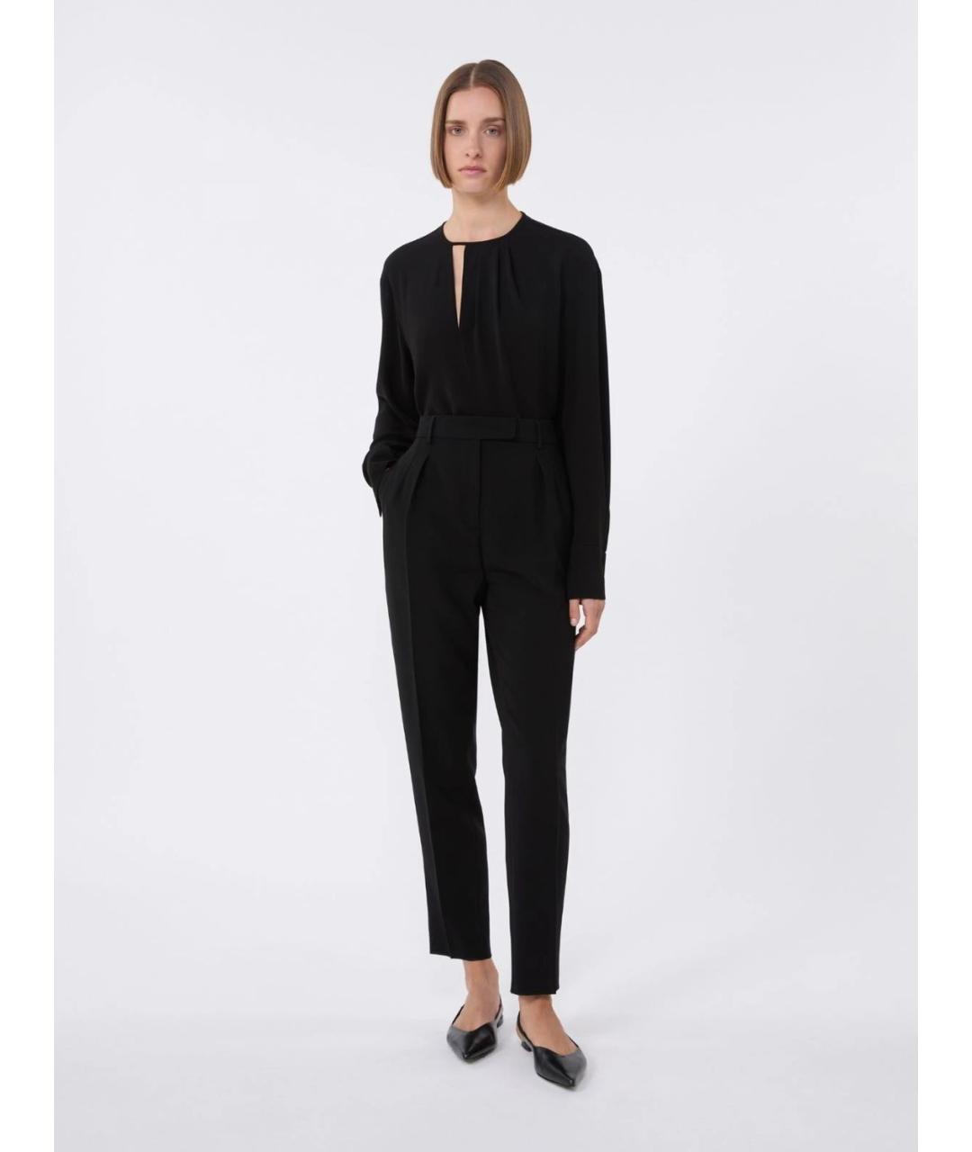 MAX MARA STUDIO Черная ацетатная блузы, фото 2