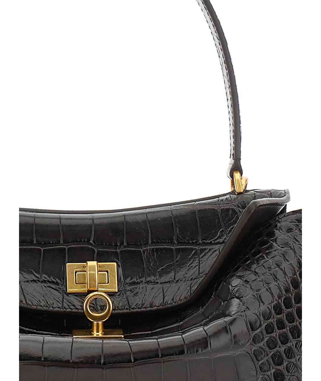 BALENCIAGA Коричневая кожаная сумка тоут, фото 3