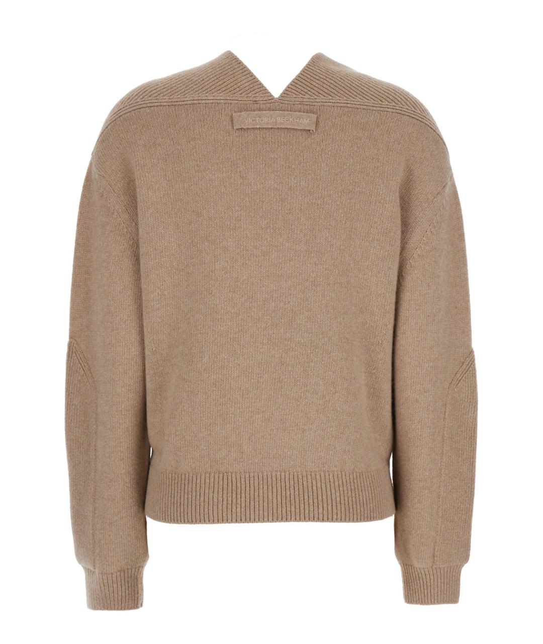 VICTORIA BECKHAM Бежевый кашемировый джемпер / свитер, фото 2