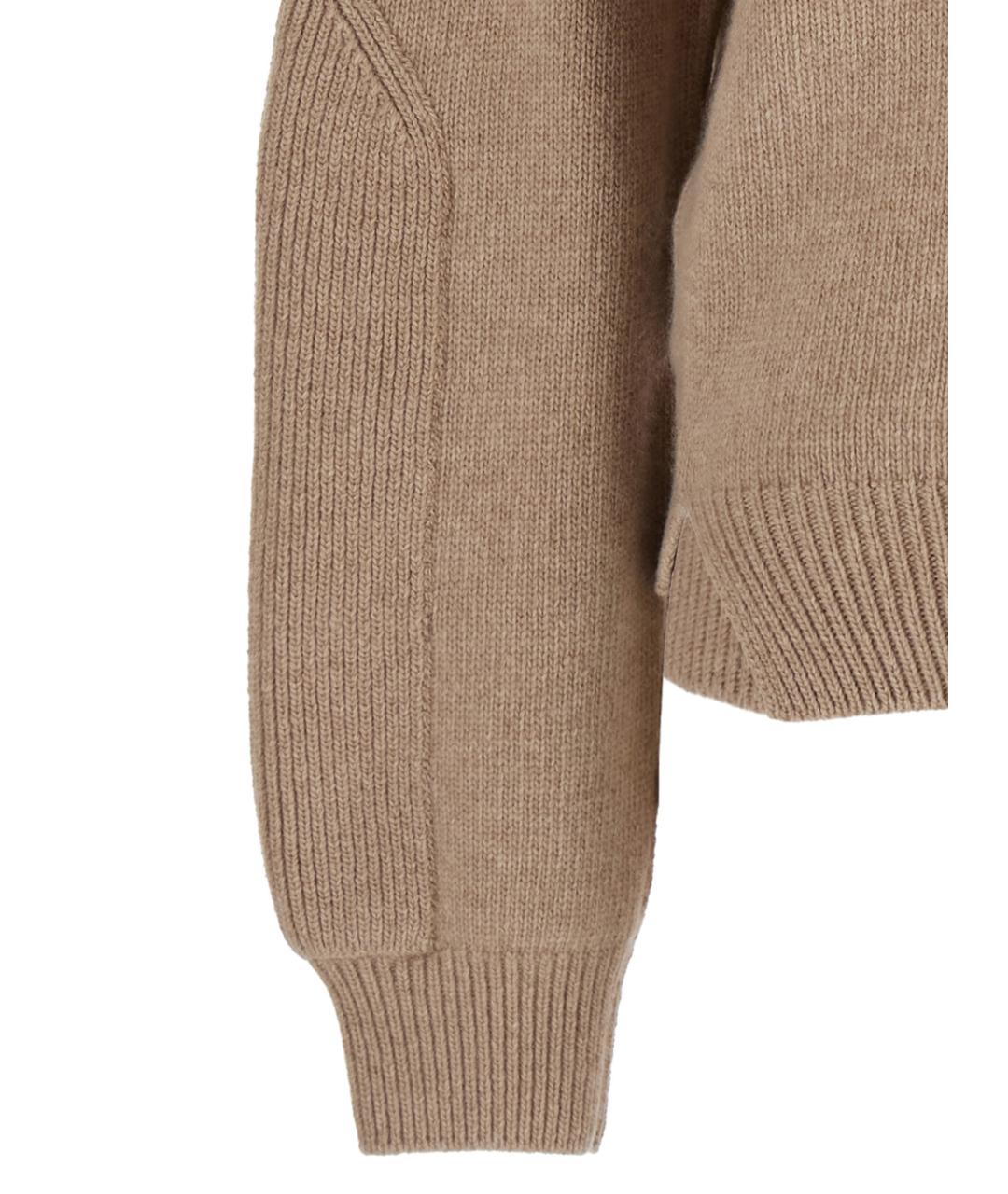 VICTORIA BECKHAM Бежевый кашемировый джемпер / свитер, фото 3