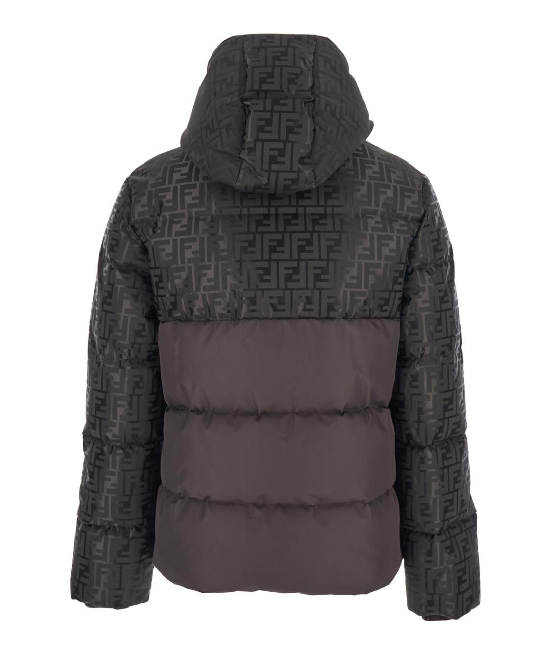 FENDI Коричневый хлопковый пуховик, фото 2