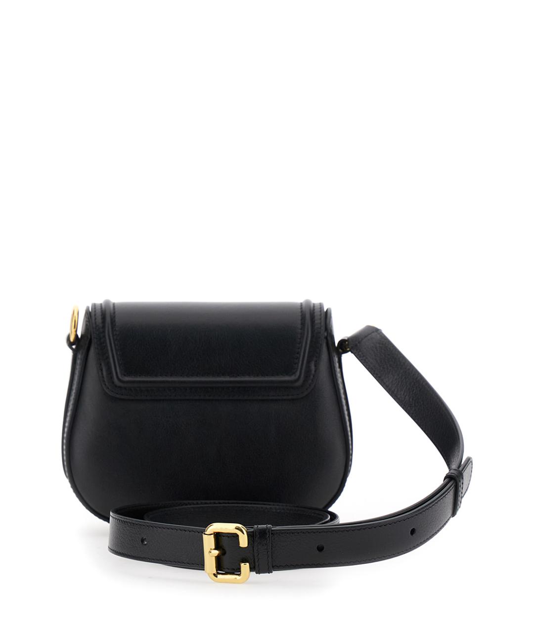 CHLOE Черная кожаная сумка через плечо, фото 2