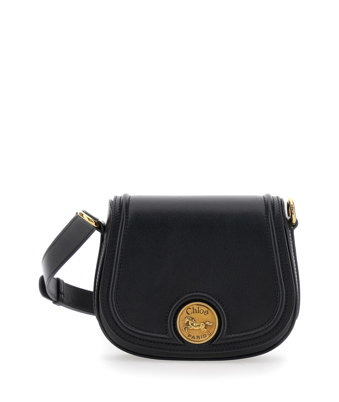 CHLOE Черная кожаная сумка через плечо, фото 1