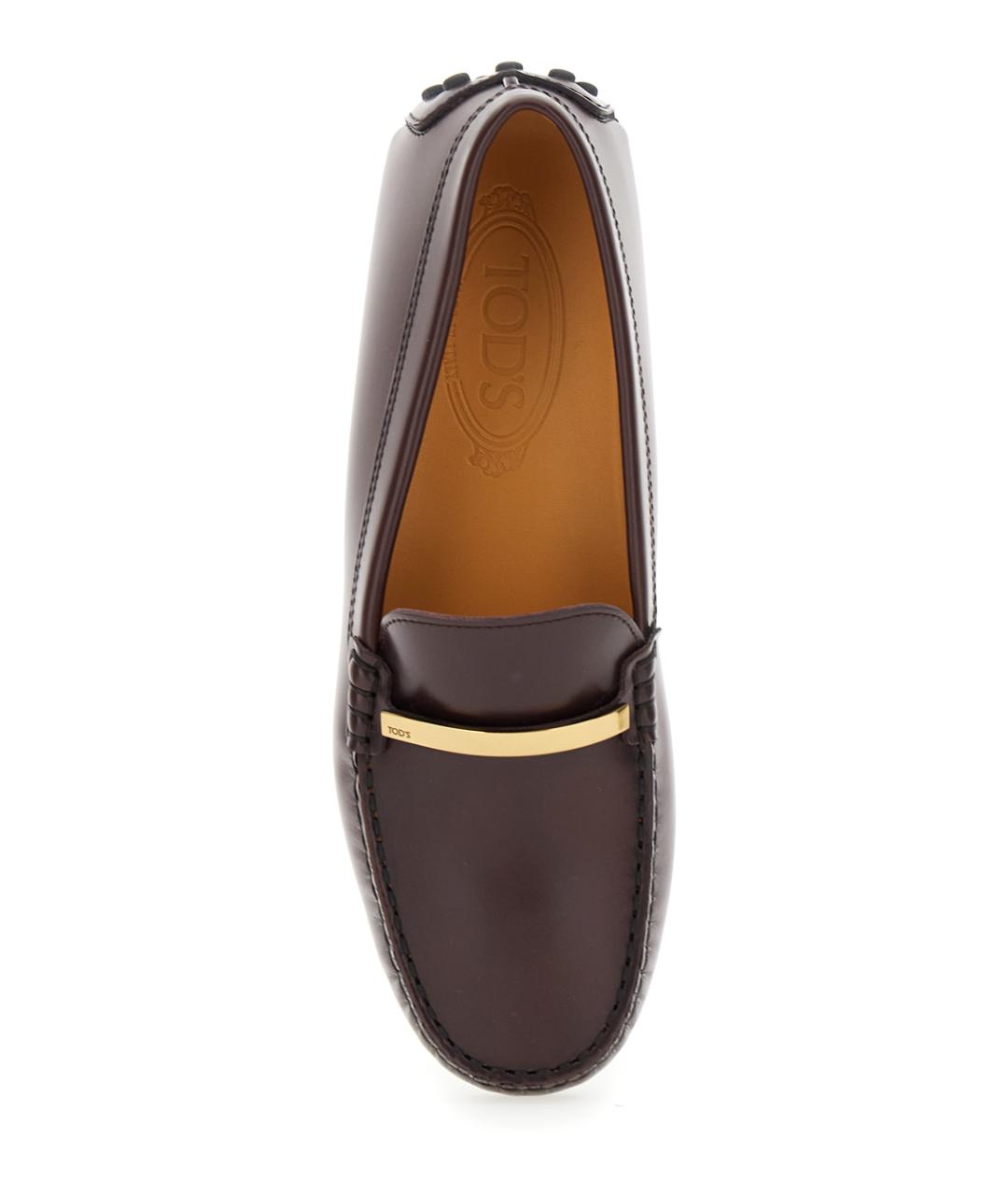TOD'S Коричневые кожаные лоферы, фото 4
