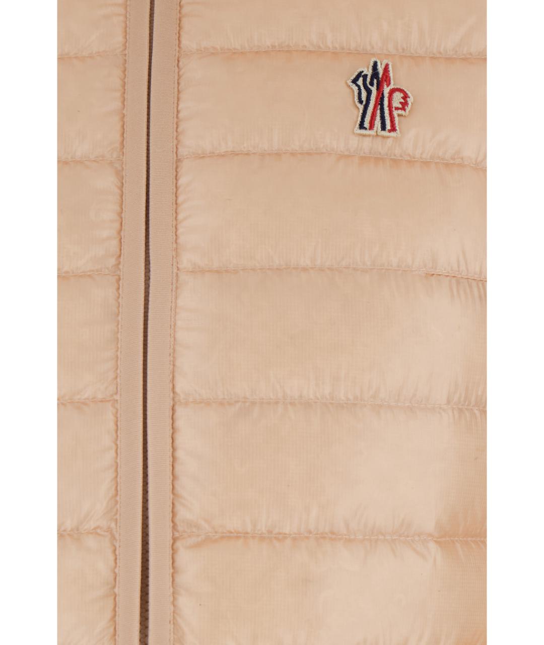 MONCLER GRENOBLE Розовый полиамидовый пуховик, фото 3