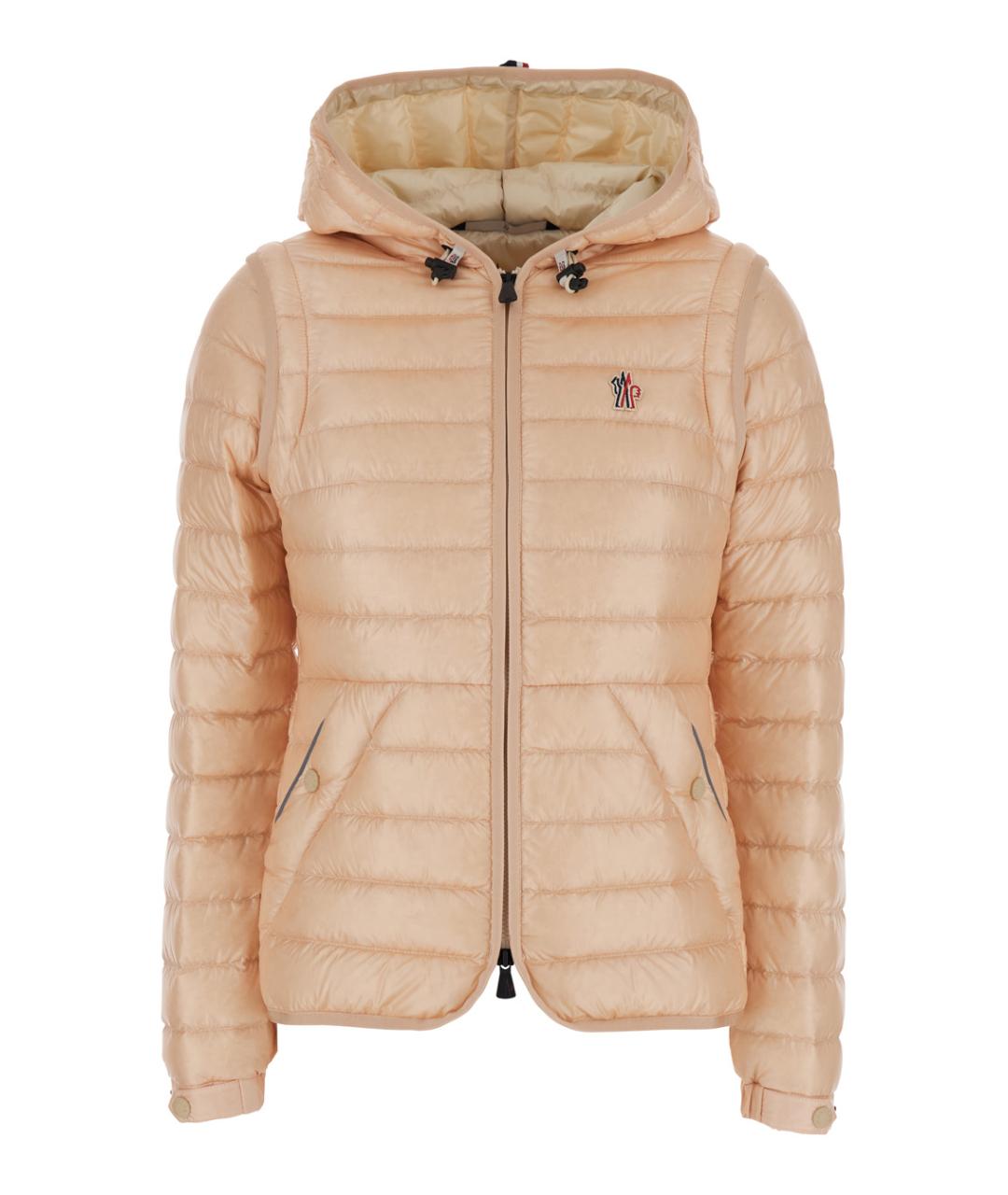 MONCLER GRENOBLE Розовый полиамидовый пуховик, фото 1