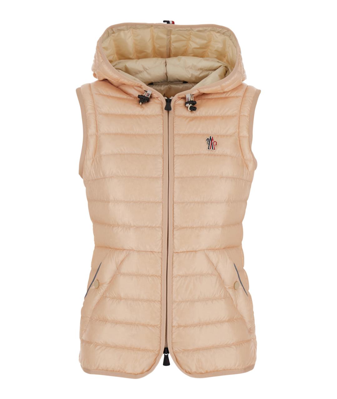 MONCLER GRENOBLE Розовый полиамидовый пуховик, фото 4