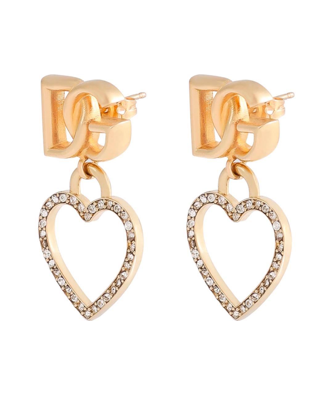 DOLCE&GABBANA Золотые металлические серьги, фото 2