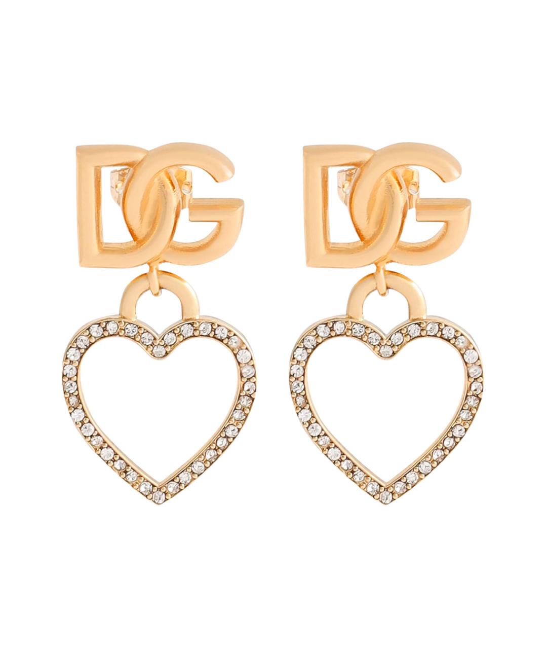 DOLCE&GABBANA Золотые металлические серьги, фото 1