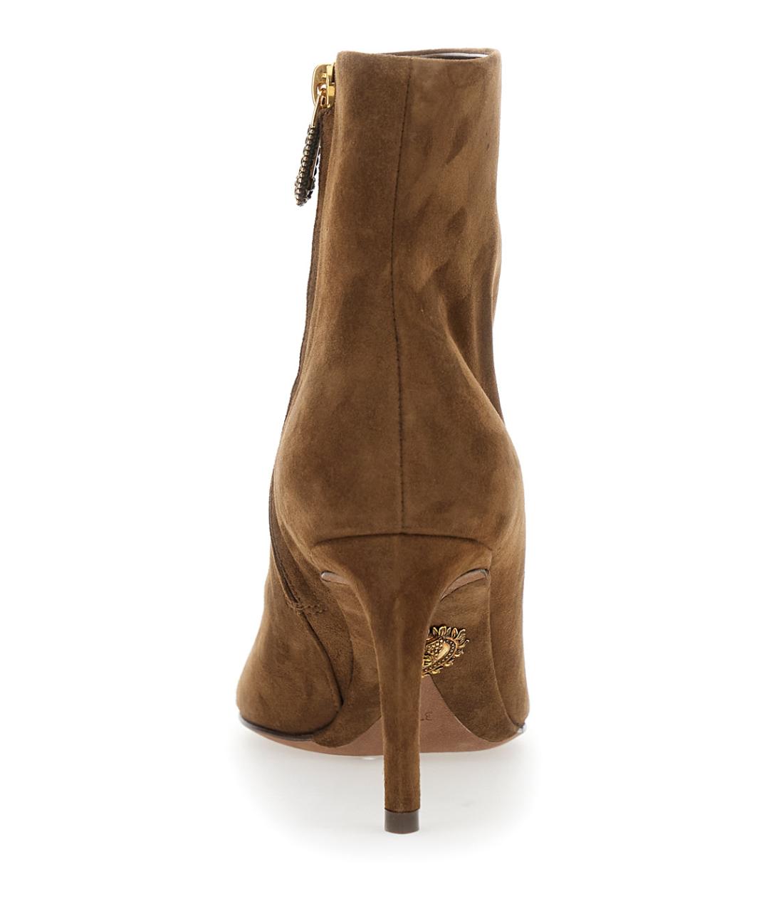 DOLCE&GABBANA Бежевые замшевые ботильоны, фото 4