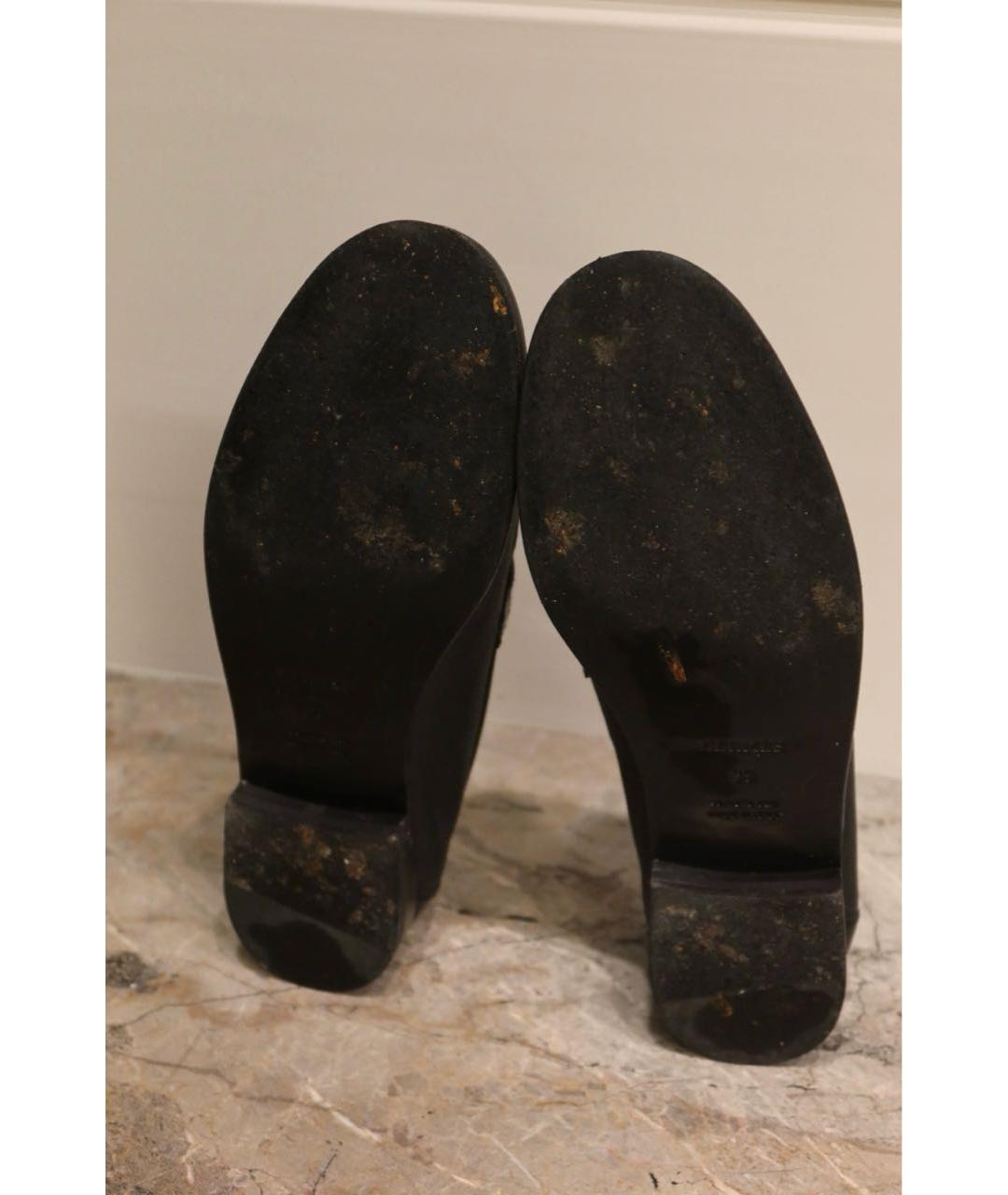 HERMES Черные кожаные лоферы, фото 7