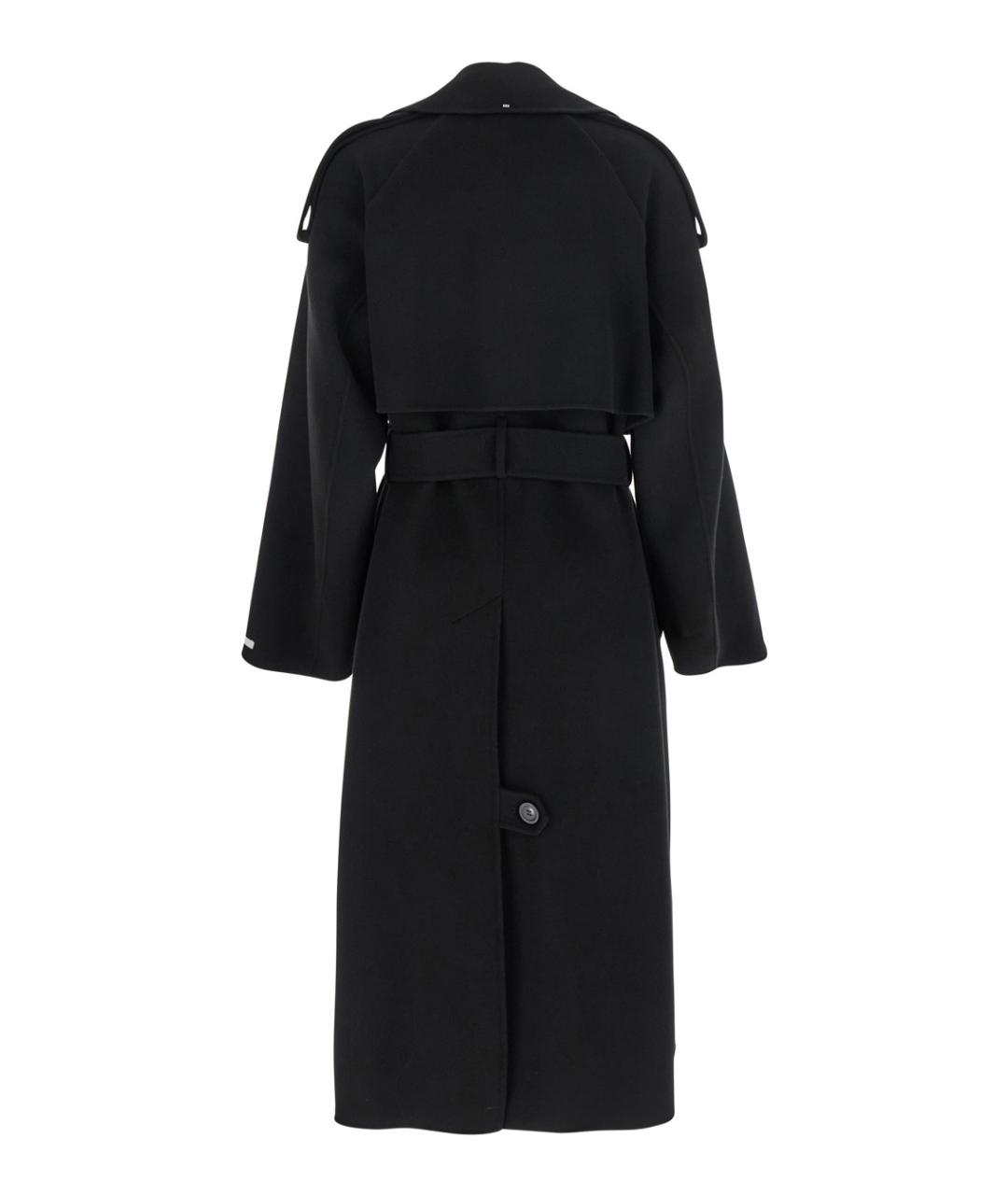 SPORTMAX Черное шерстяное пальто, фото 2