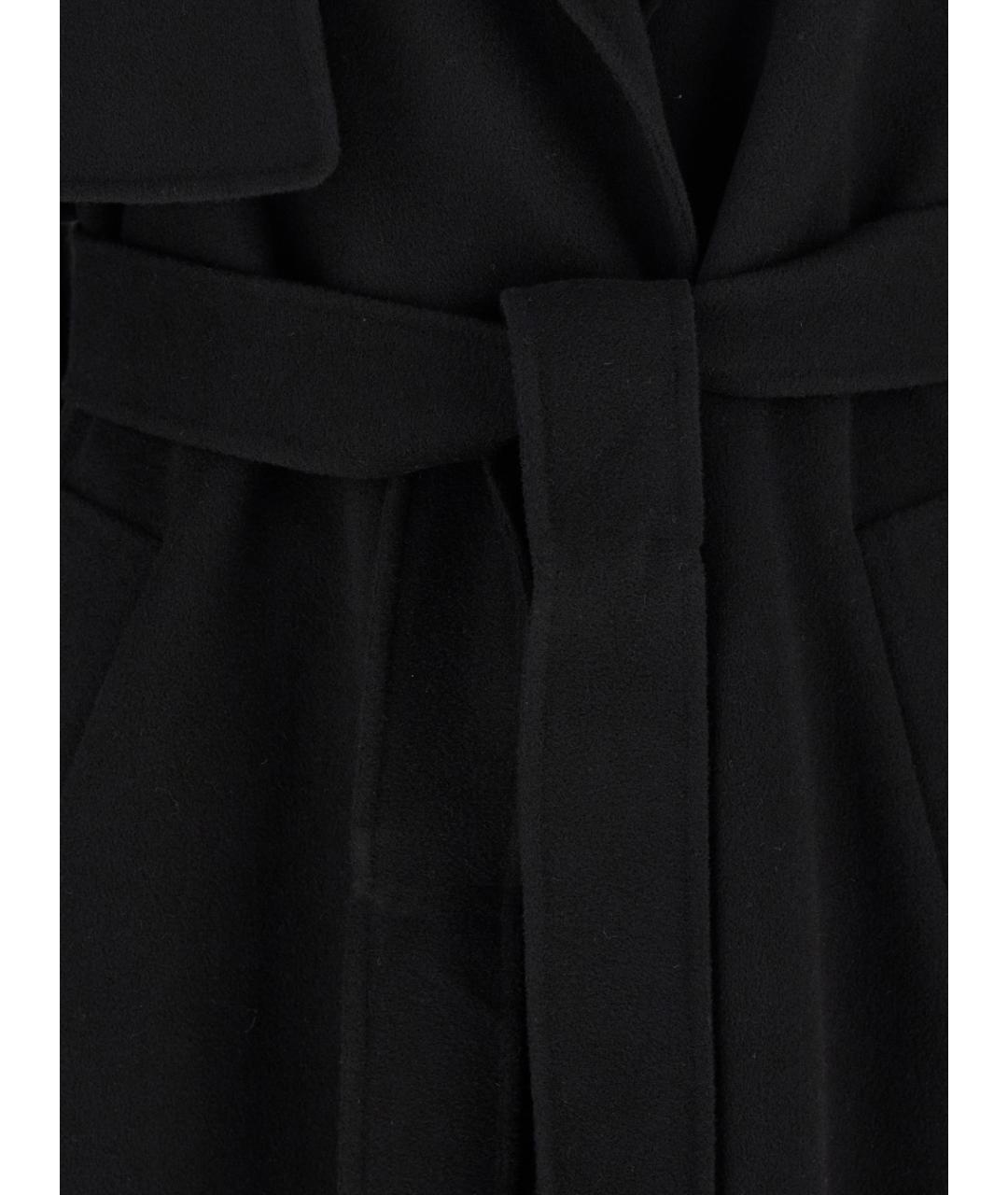 SPORTMAX Черное шерстяное пальто, фото 3