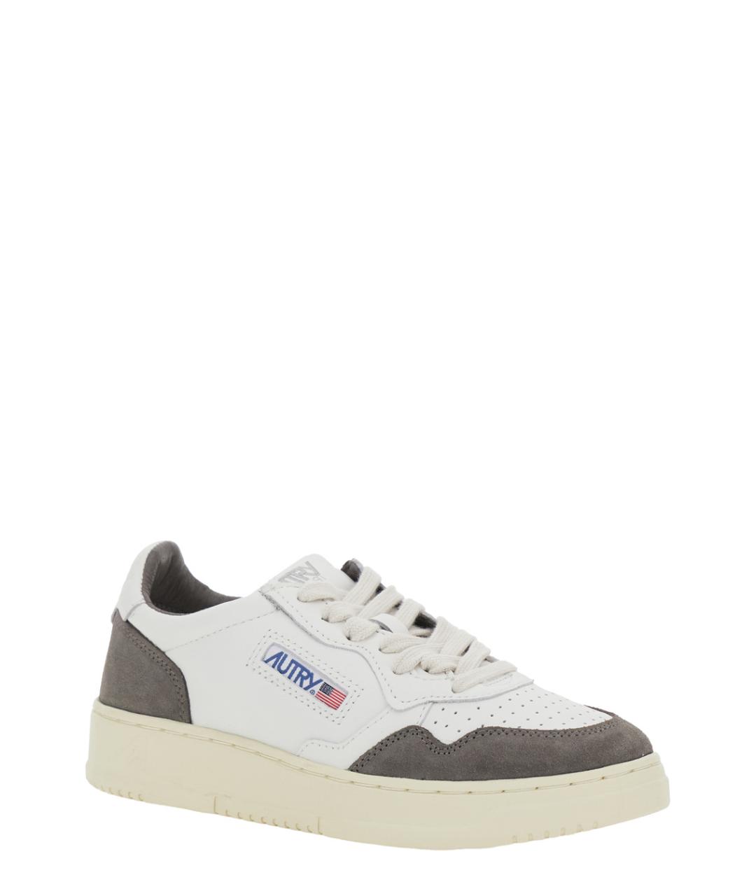 AUTRY Серые кожаные кроссовки, фото 2