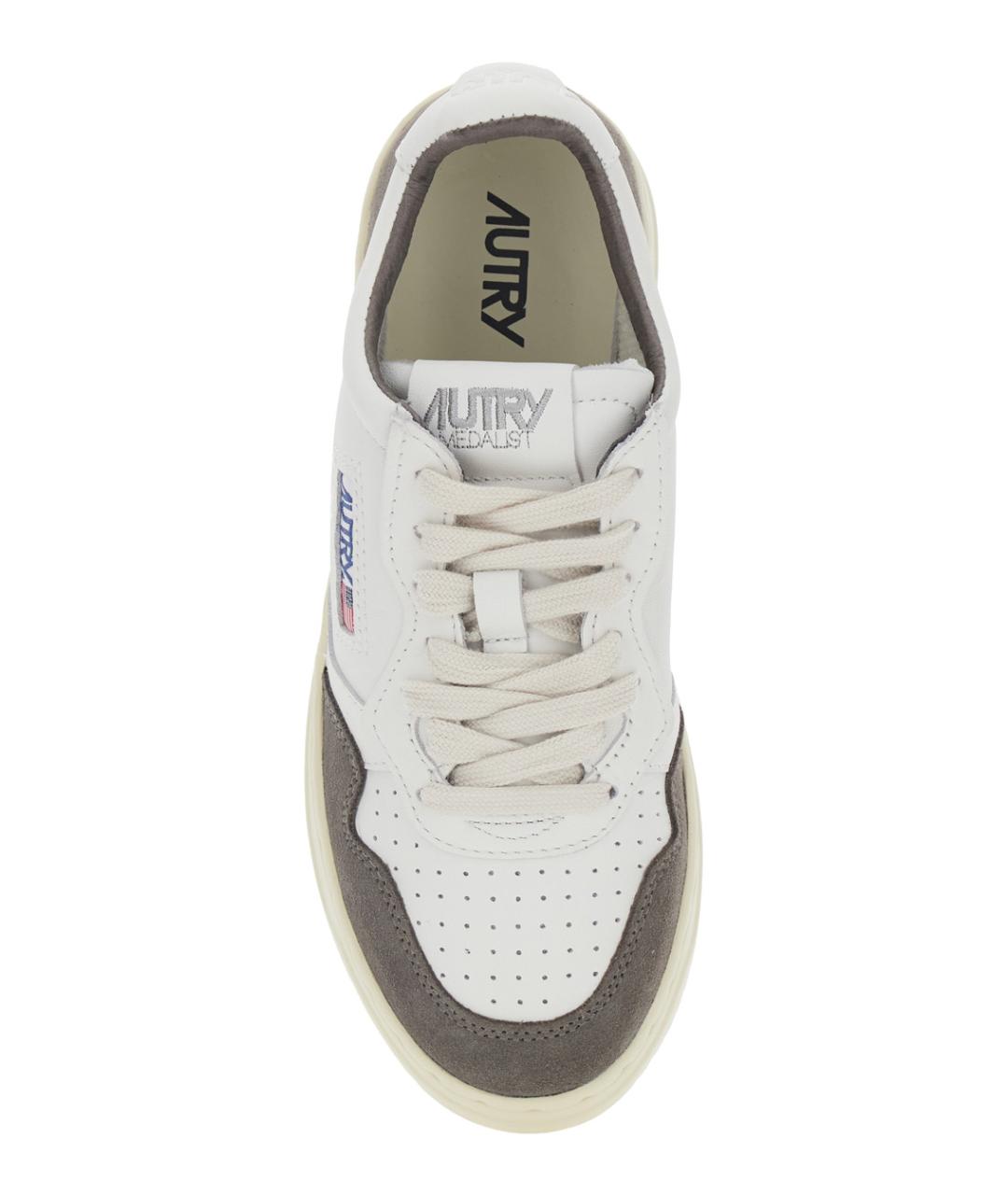 AUTRY Серые кожаные кроссовки, фото 4