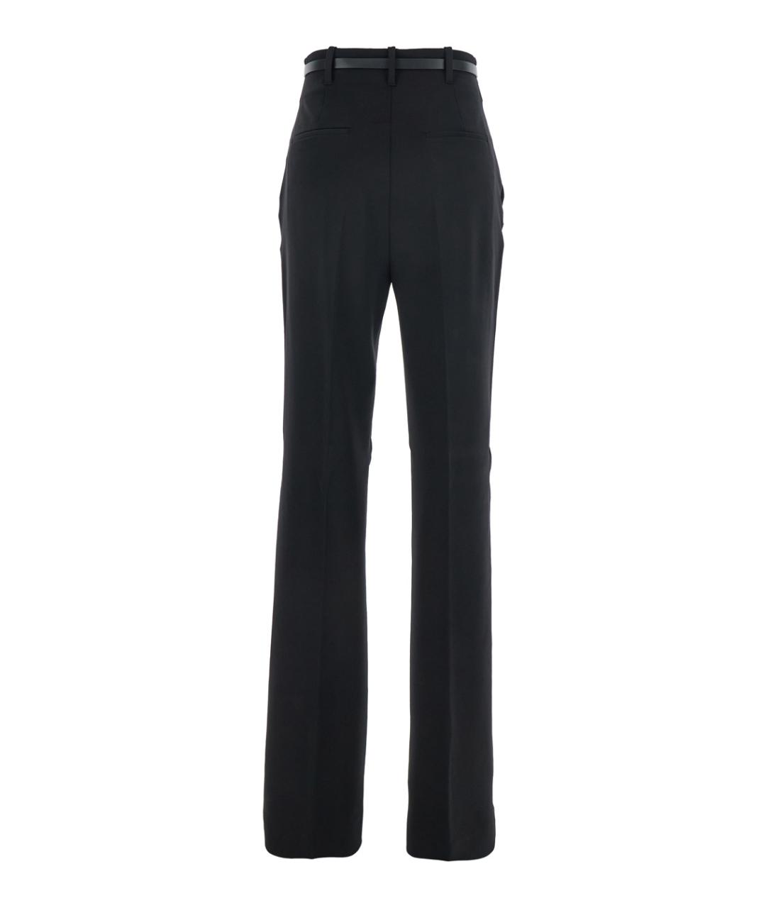 SPORTMAX Черные вискозные прямые брюки, фото 2