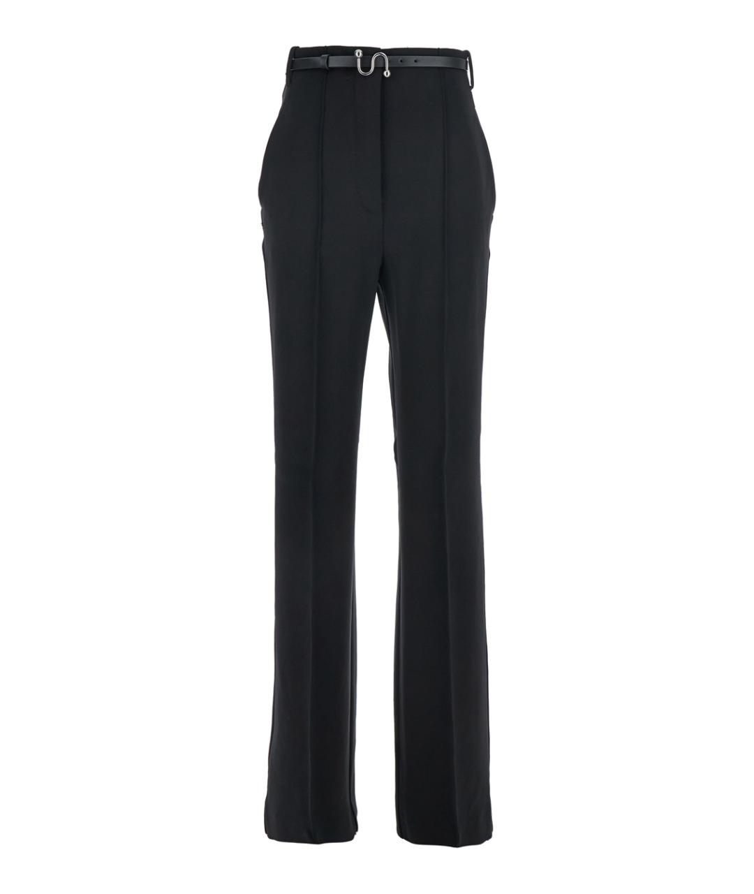 SPORTMAX Черные вискозные прямые брюки, фото 1