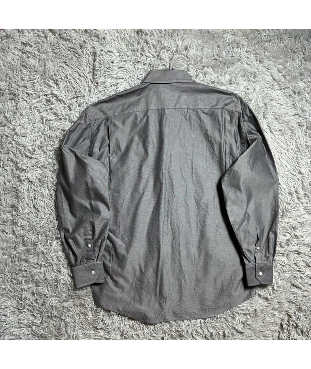 CANALI Серебряная хлопковая кэжуал рубашка, фото 2