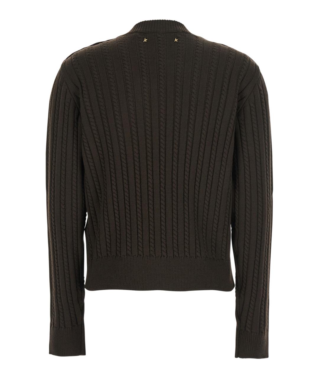 GOLDEN GOOSE DELUXE BRAND Коричневый шерстяной джемпер / свитер, фото 2