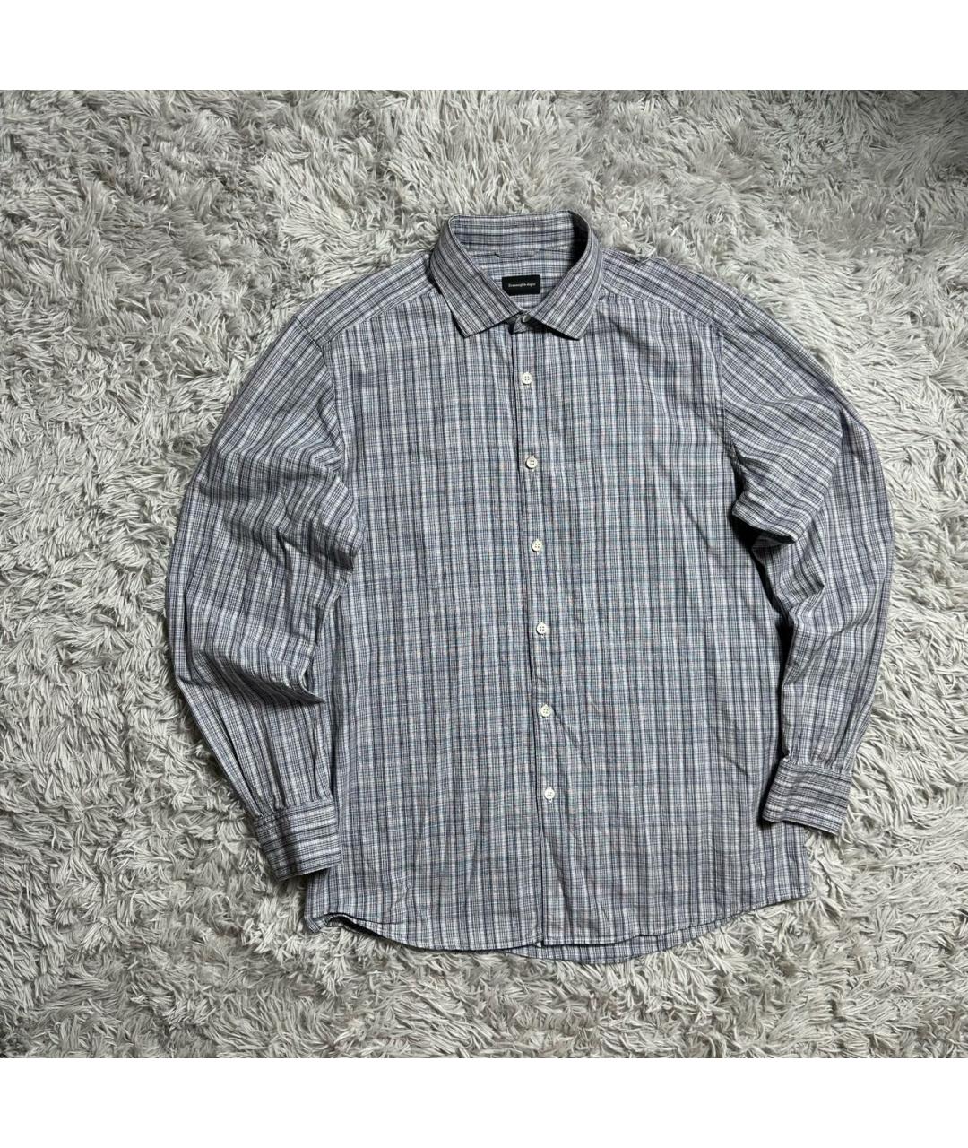 ERMENEGILDO ZEGNA XXX Серая льняная кэжуал рубашка, фото 5