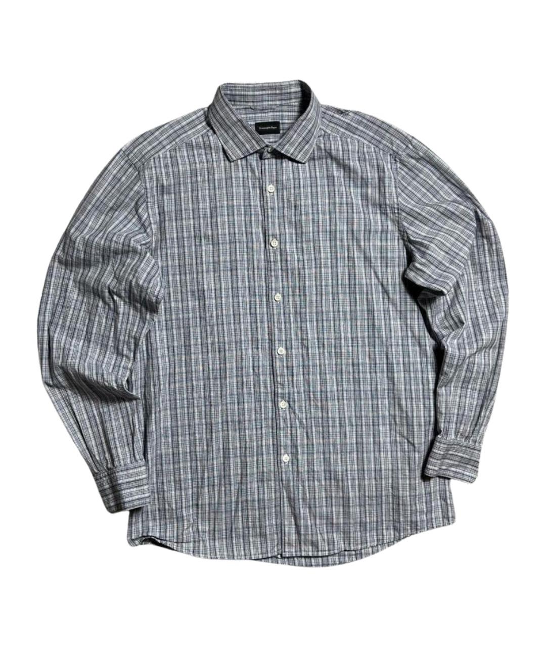 ERMENEGILDO ZEGNA XXX Серая льняная кэжуал рубашка, фото 1