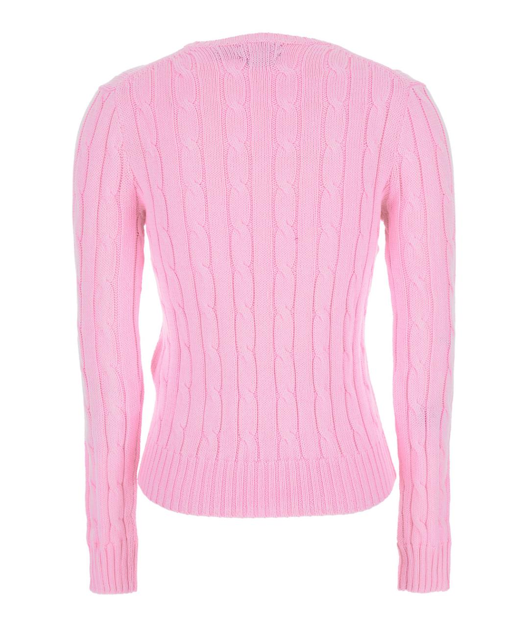 POLO RALPH LAUREN Розовый хлопковый джемпер / свитер, фото 2