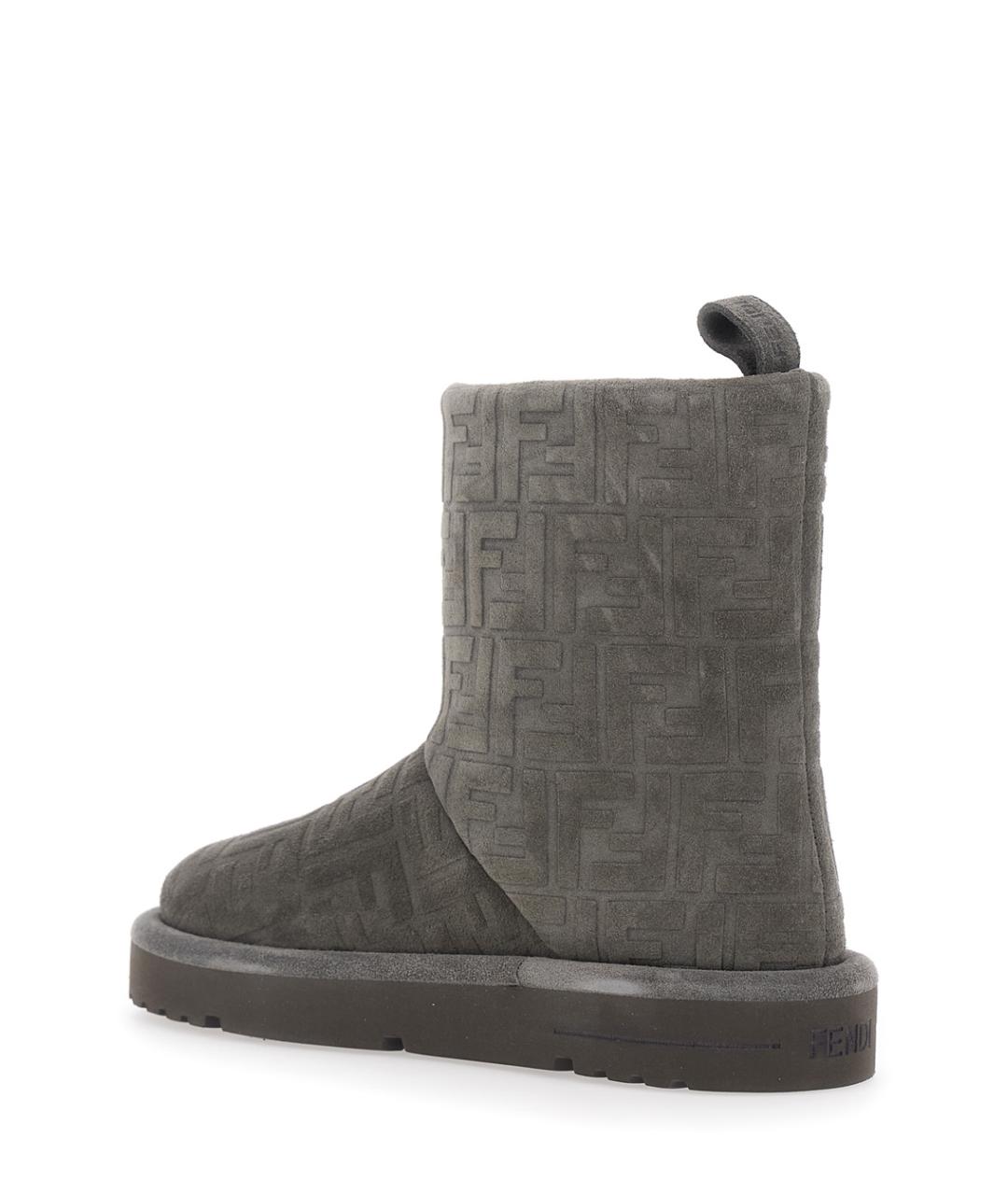 FENDI Серые замшевые ботинки, фото 3