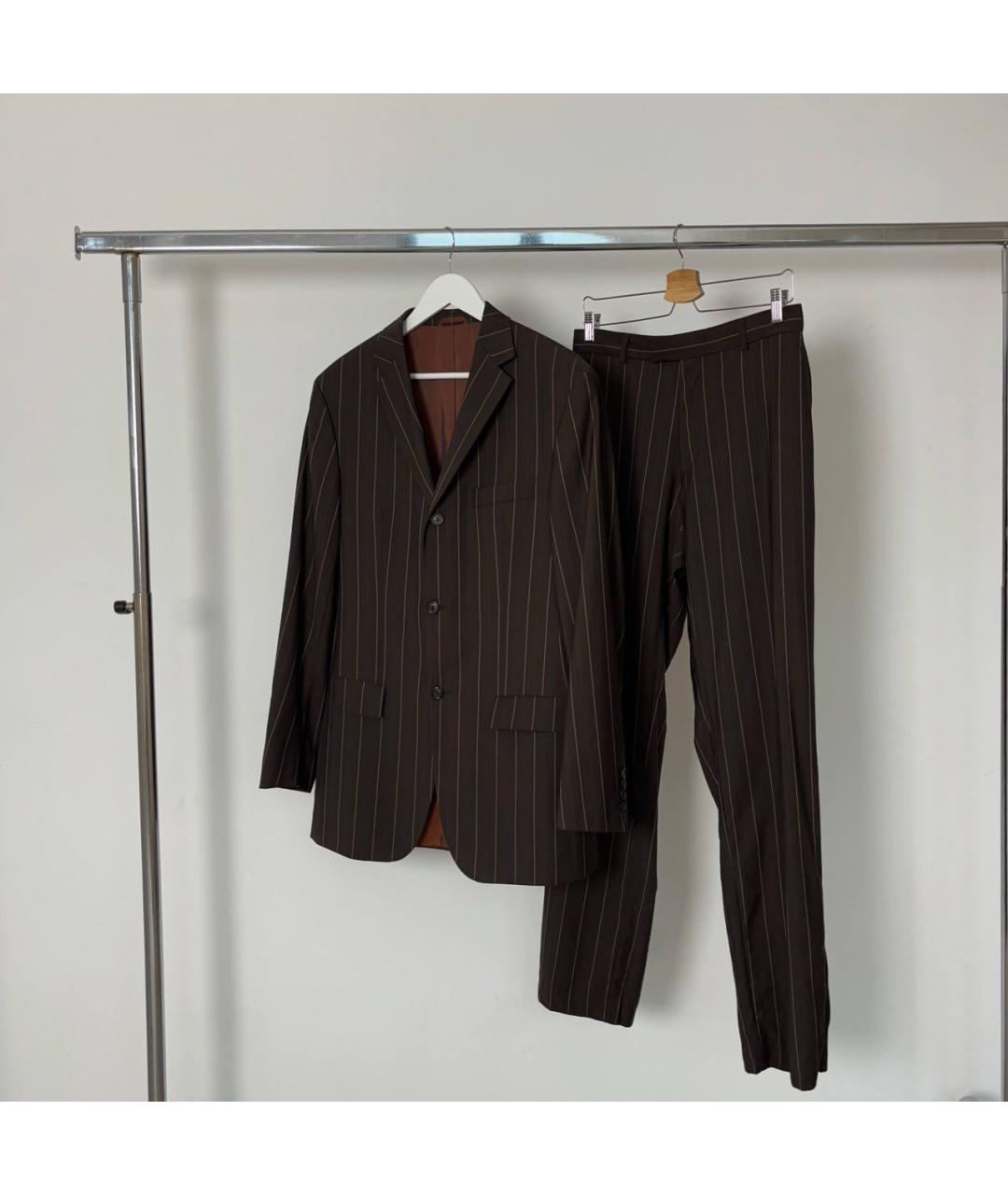 HUGO BOSS Коричневый шерстяной костюм с брюками, фото 4