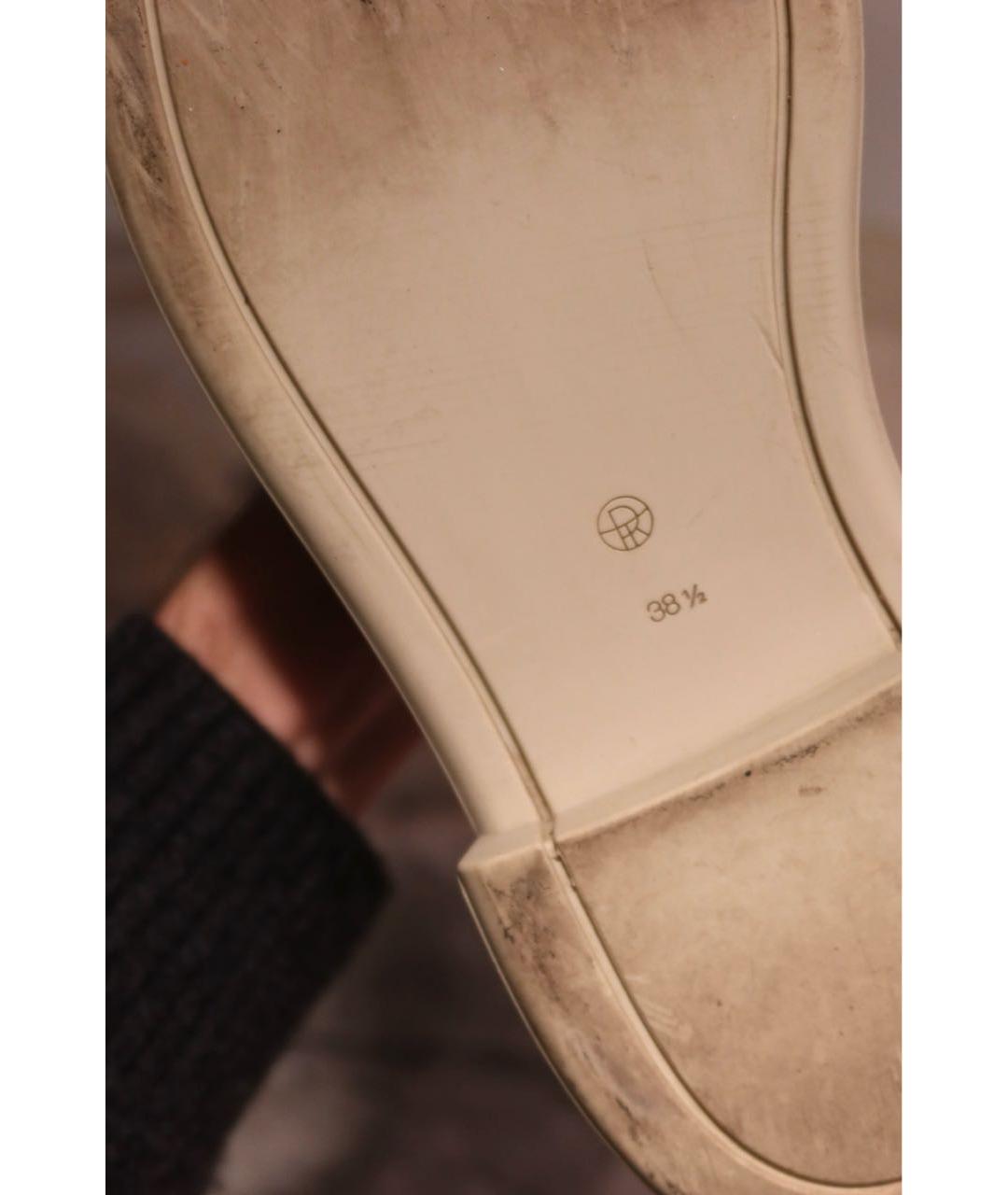 THE ROW Бежевые нубуковые ботинки, фото 8