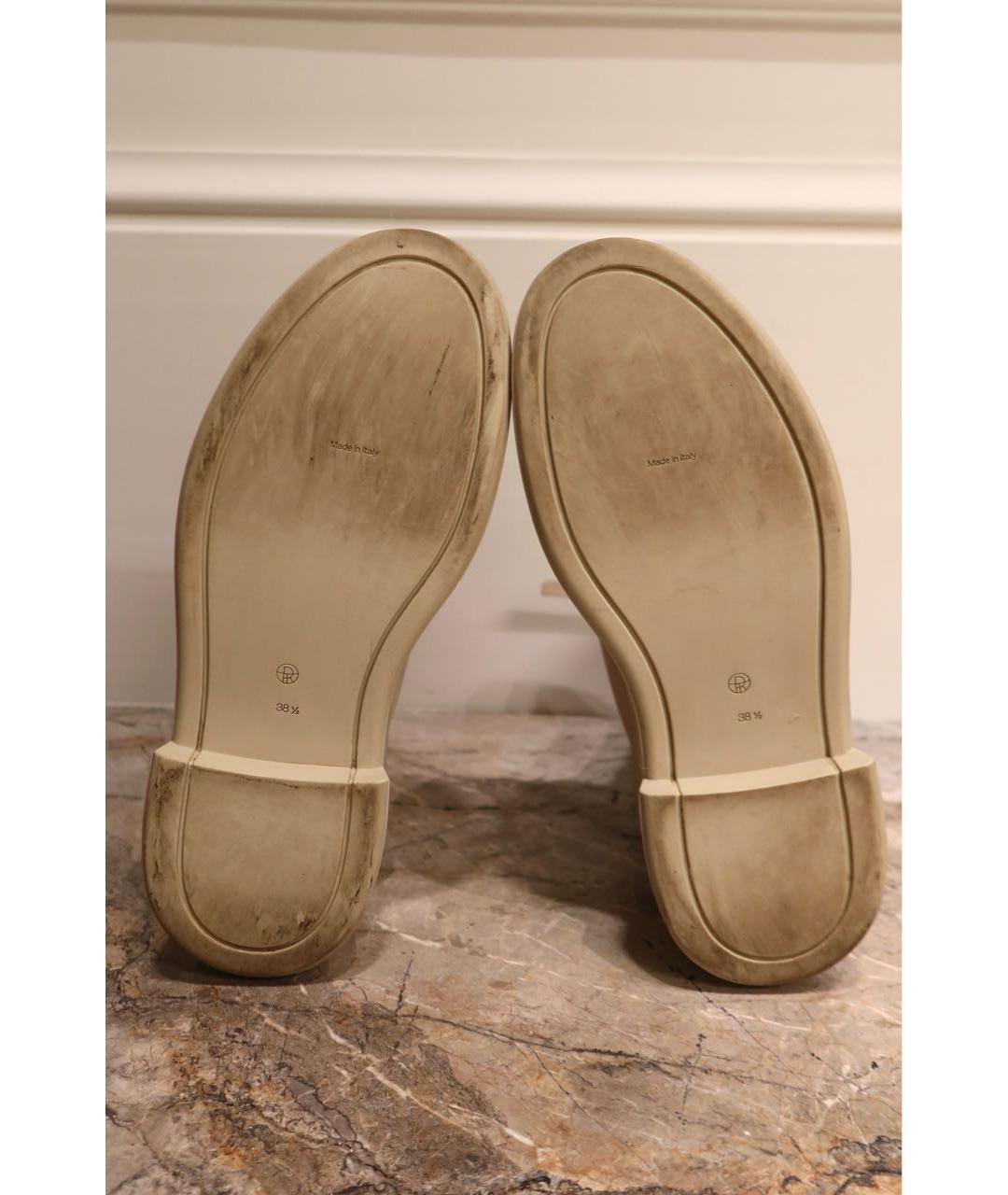 THE ROW Бежевые нубуковые ботинки, фото 7