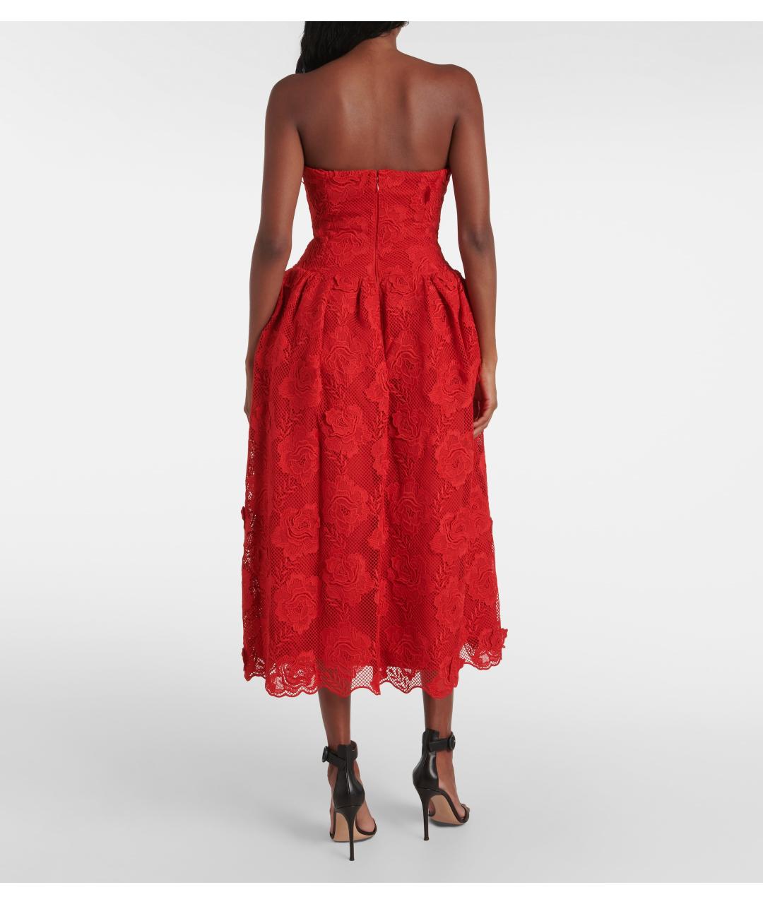 SELF-PORTRAIT Красное коктейльное платье, фото 7